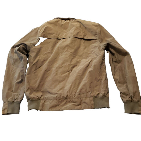 Authentic Superdry Mens Vintage Brown Cloth Size Large Bomber Jacket - Picture 4 of 5